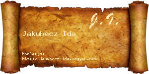 Jakubecz Ida névjegykártya